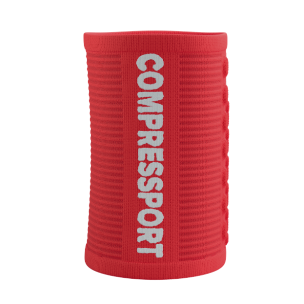 Băng bảo vệ cổ tay Compressport Unisex's Sweatbands 3D.Dots - Đỏ (Fluo Red)