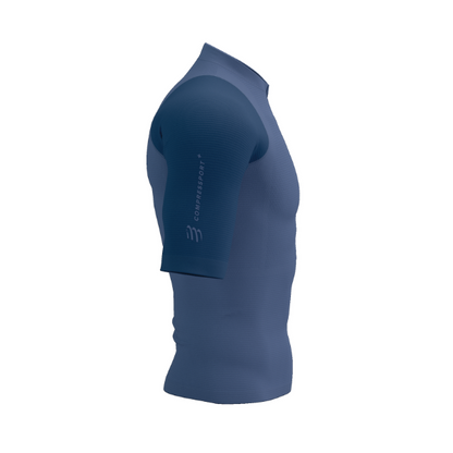 Áo chạy Trail Nam Compressport Trail Racing Postural SS Top - Xanh (Indigo/Blues)