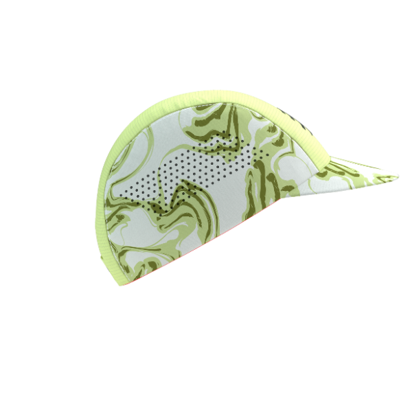 Mũ chạy bộ Compressport Pro Racing Cap - Xanh/Đỏ (Green Camo/Fluo Red)