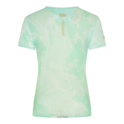 Áo chạy bộ Nữ Pressio Elite S/S Top - Xanh Mint (Mint Camo)