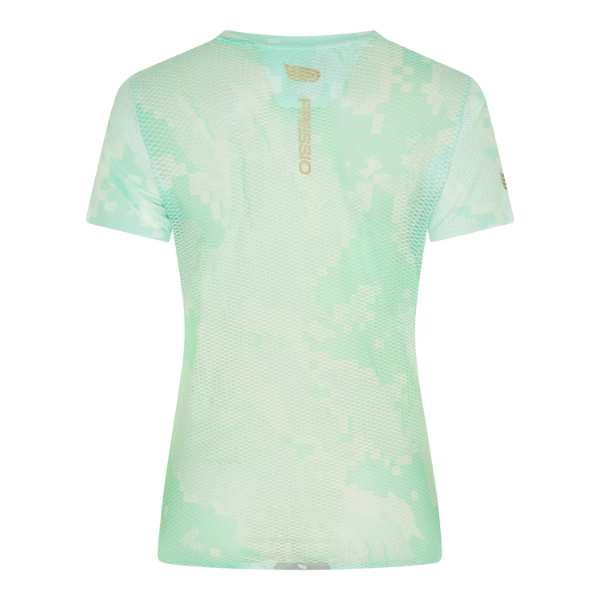 Áo chạy bộ Nữ Pressio Elite S/S Top - Xanh Mint (Mint Camo)