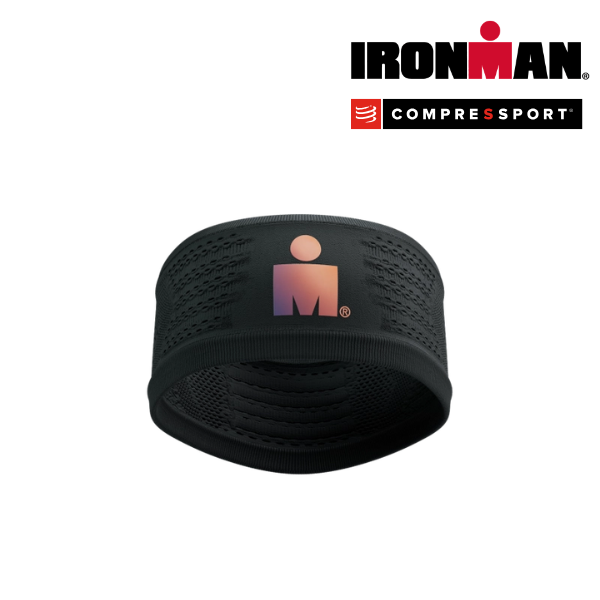 Băng đô thể thao Compressport Headband On/Off IRONMAN - Đen (Black)