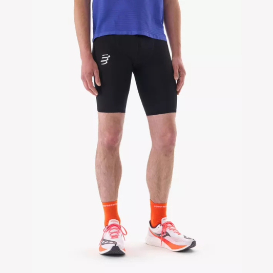 Quần bó cơ Nam Compressport Men's Run Under Control Short - Đen (Black)