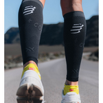 Băng bảo vệ bắp chân Compressport Calf Sleeves R2 Oxygen - Đen (Black/Steel Grey)