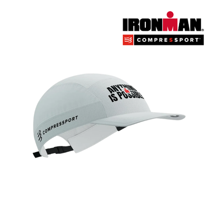 Mũ Compressport 5 Panel Light Cap IRONMAN - White
