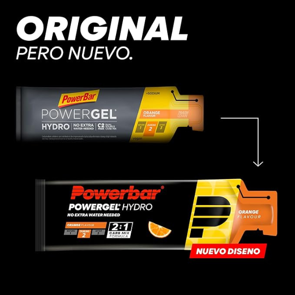Gel năng lượng PowerBar PowerGel Hydro - Vị Cam (Orange)
