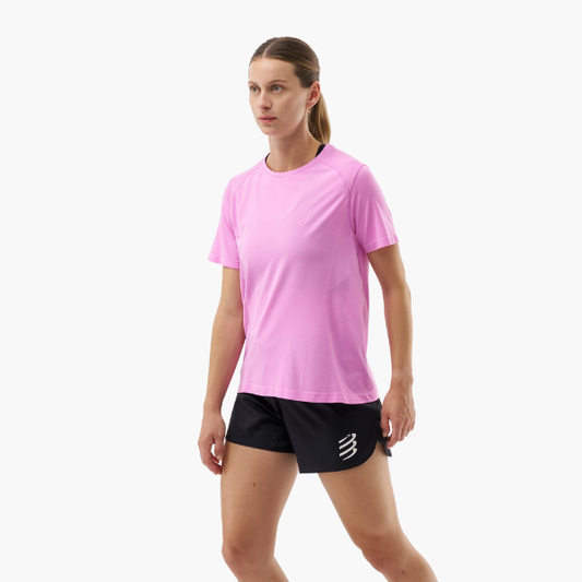 Áo chạy bộ Nữ Compressport Performance SS TShirt - Tím (Cyclamen)