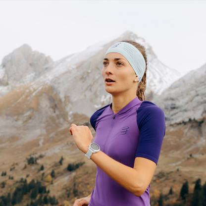 Băng đô thể thao Compressport Unisex's Headband On/Off - Xanh (Shell Blue)