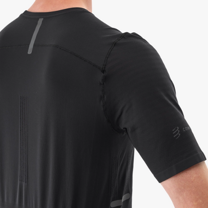 Áo chạy bộ Nam Compressport Pro Racing SS Tshirt - Đen (Black)