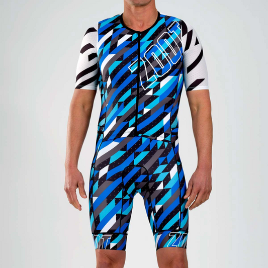Đồ Ba môn Nam Zoot Tri Fullzip Racesuit - Xanh biển (Unbreakable)