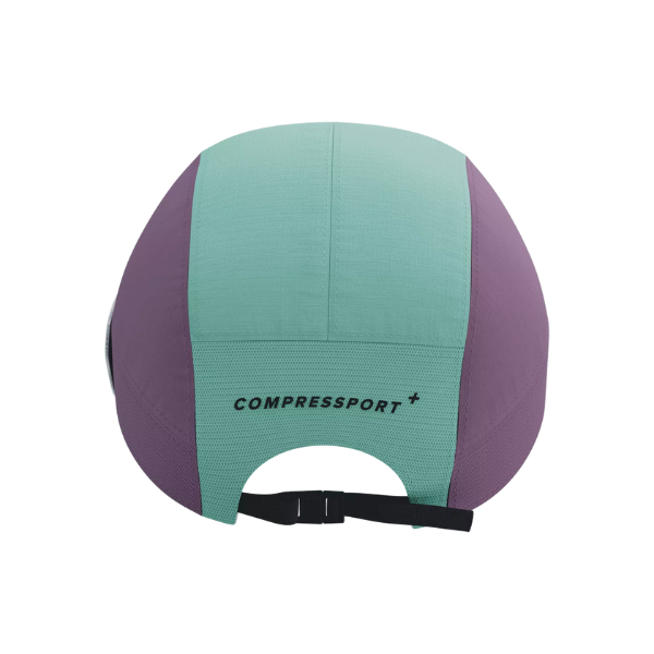 Mũ chạy bộ Compressport 5 Panel Light Cap Uniq Size - Shell Blue/Grape