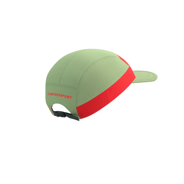 Mũ Compressport 5 Panel Light Cap - Xanh/Đỏ (Nile/Fluo Red)