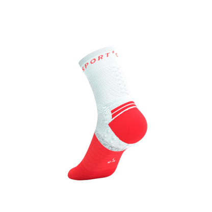 Tất chạy bộ Compressport Pro Marathon Socks v2.0 - Đỏ/Trắng (Fluo Red/White)