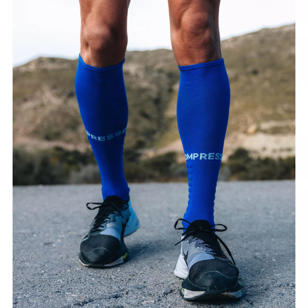 Compressport Full Socks Run - Dazz Blue/Sugar