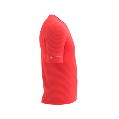 Áo chạy bộ Nam Compressport Pro Racing SS Tshirt - Đỏ (Fluo Red)