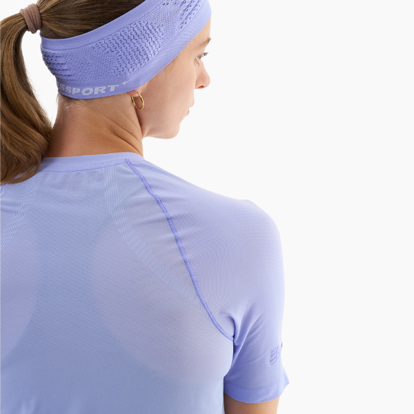 Áo chạy Trail Nữ Compressport Trail Racing SS Tshirt - Tím (Jacaranda)