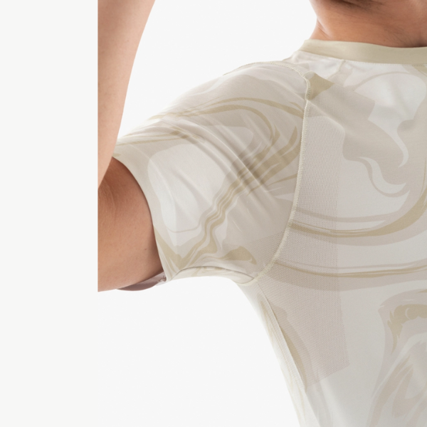 Áo chạy bộ Nam Compressport Performance SS Tshirt - Sugar/ Camo Print