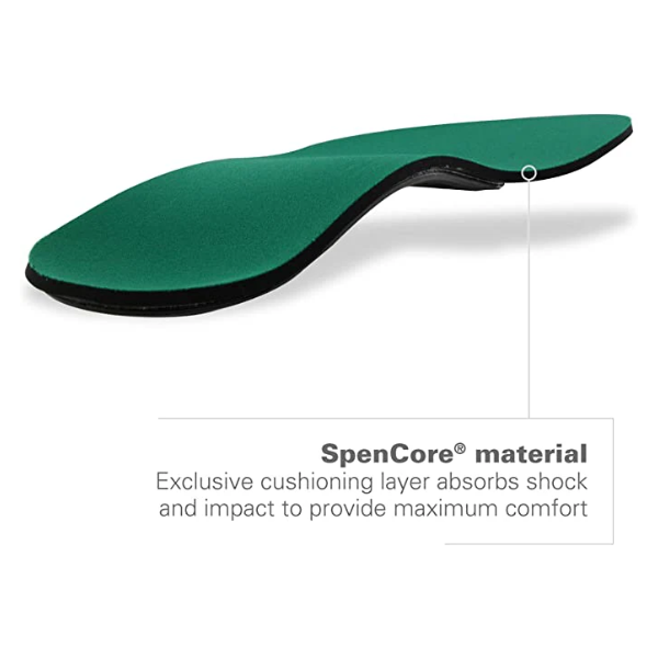 Miếng lót giày y khoa SPENCO RX Arch Support Orthotic Full Length - Đen (Black)