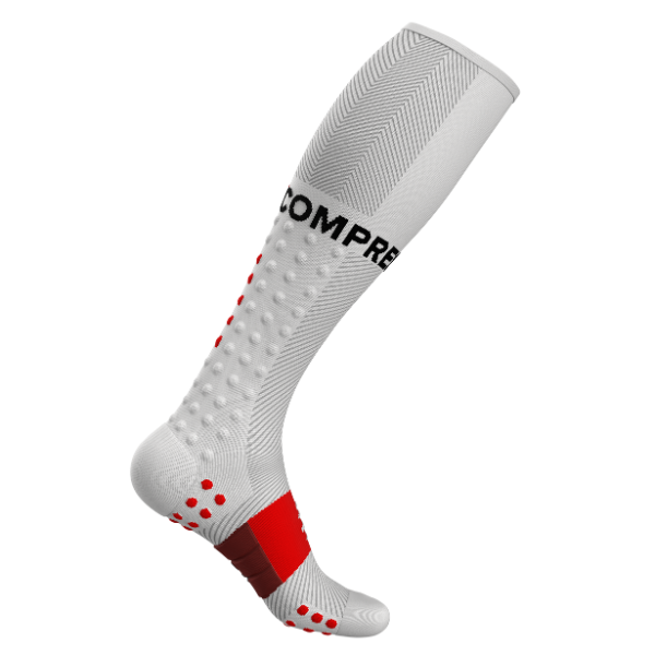 Tất chạy bộ Compressport Full Socks Run - Trắng (White)