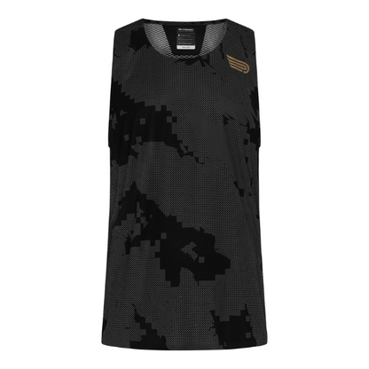 Áo chạy bộ Nam Pressio Elite S/S Top - Đen Camo (Black Camo)