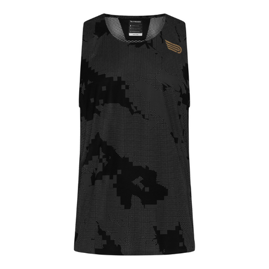 Áo chạy bộ Nam Pressio Elite S/S Top - Đen Camo (Black Camo)