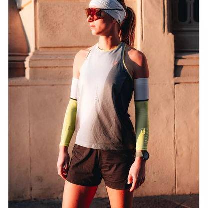 Băng bảo vệ ống tay Compressport Unisex's Arm Force Ultralight - Vàng (White/Safe Yellow)