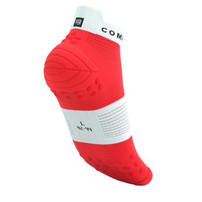 Tất chạy bộ Compressport Unisex's Pro Racing Socks v4.0 Run Low - Đỏ/Trắng (Fluo Red/White)