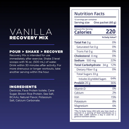 [Mới] Bột Phục Hồi Năng Lượng Tailwind Recovery Mix 60g +20g Protein - Vị Vanilla