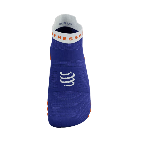 Tất chạy bộ Compressport Unisex's Pro Racing Socks v4.0 Run Low - Xanh (Dazz Blue/White)