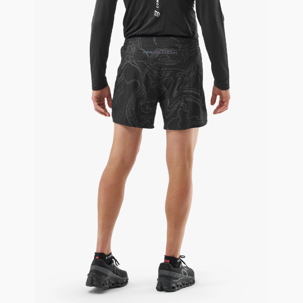 Quần Chạy Bộ Nam Compressport Performance Short - Black/Aurora