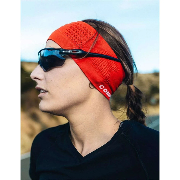 Băng đô thể thao Compressport Unisex's Headband On/Off - Đỏ (Red)