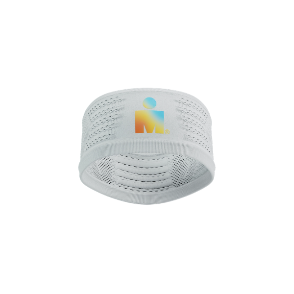 Băng đô thể thao Compressport Headband On/Off IRONMAN - Trắng (White)
