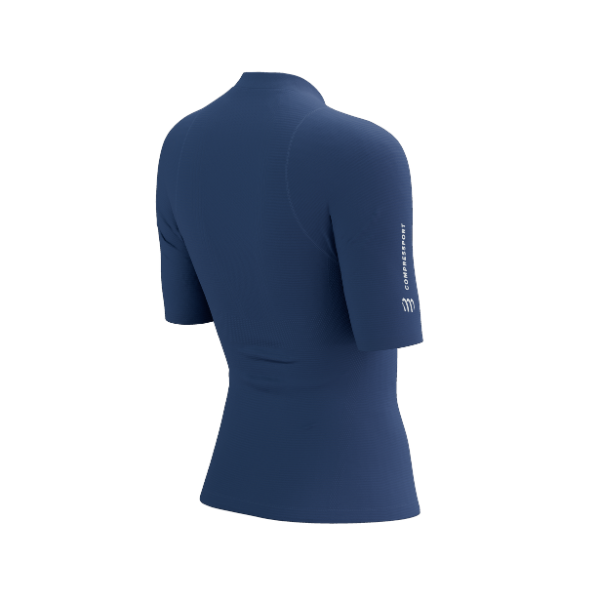 Áo chạy Trail Nữ Compressport Trail Postural SS Top - Xanh (Indigo Blue)