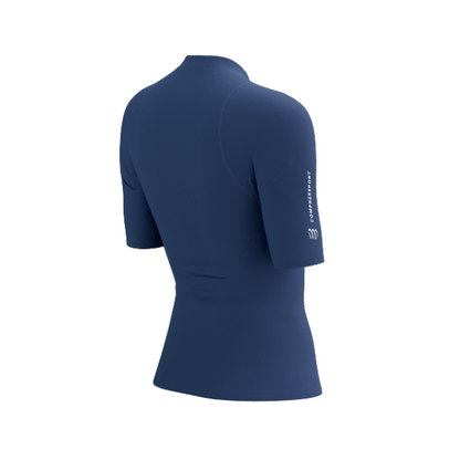 Áo chạy Trail Nữ Compressport Trail Postural SS Top - Xanh (Indigo Blue)