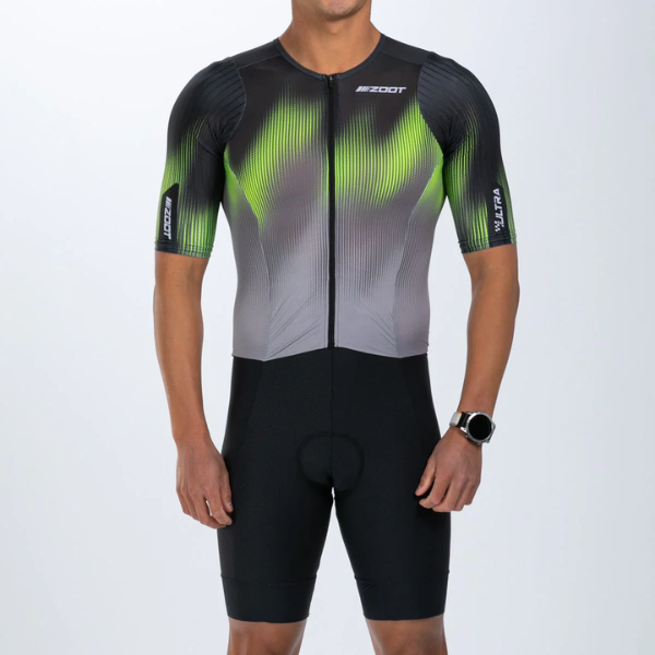 Đồ ba môn Nam Zoot Ultra Tri P1 Exos Racesuit - Đen (Tropical Magic)