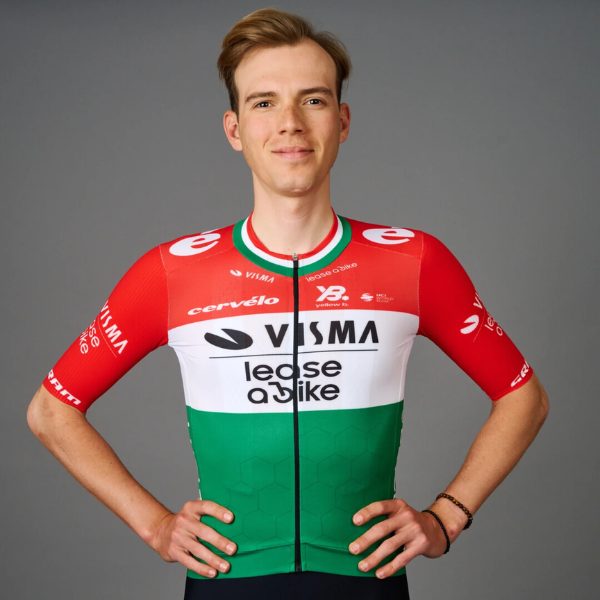 Áo đạp xe Nam Jersey SS Men Hungarian Champion 2025 - Team Visma | Lease A Bike