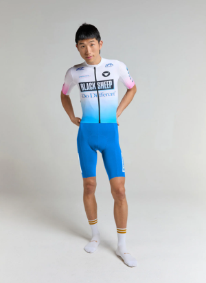 Áo đạp xe Black Sheep Men's Aero SS Jersey - Future Candy Blue