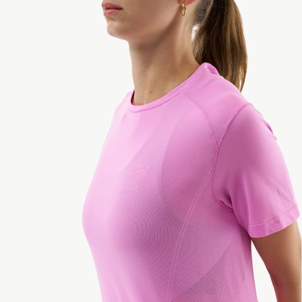 Áo chạy bộ Nữ Compressport Performance SS TShirt - Tím (Cyclamen)