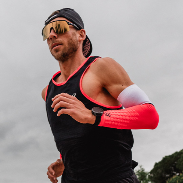 Băng bảo vệ ống tay Compressport Unisex's Arm Force Ultralight - Trắng/Đỏ (White/Fluo Red)