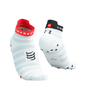 Tất chạy bộ Compressport Pro Racing Socks v4.0 Ultralight Run Low - Trắng/Đỏ (White/Fluo Red/Black)