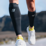 Băng bảo vệ bắp chân Compressport Calf Sleeves R2 Oxygen - Đen (Black/Steel Grey)