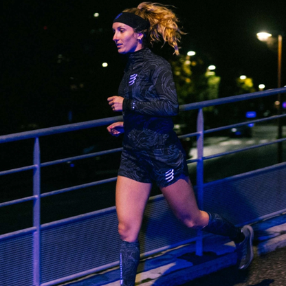 Băng đô thể thao Compressport Thin Headband On/Off - Aurora Black/Aurora