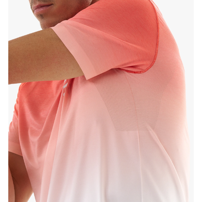 Áo Chạy Bộ Nam Compressport Performance SS Tshirt - Đỏ/Trắng (Fluo Red/White)