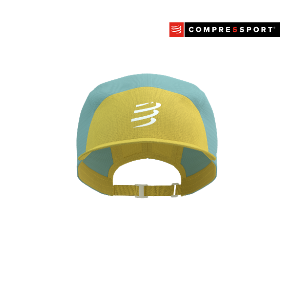 Mũ Chạy Bộ Compressport 5 Panel Light Cap - Vàng Lemon/Ether
