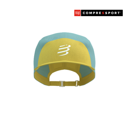 Mũ Chạy Bộ Compressport 5 Panel Light Cap - Vàng Lemon/Ether