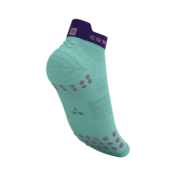 Compressport Unisex's Pro Racing Socks v4.0 Run Low - Shell Blue/Purple