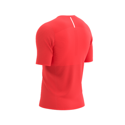 Áo chạy bộ Nam Compressport Pro Racing SS Tshirt - Đỏ (Fluo Red)