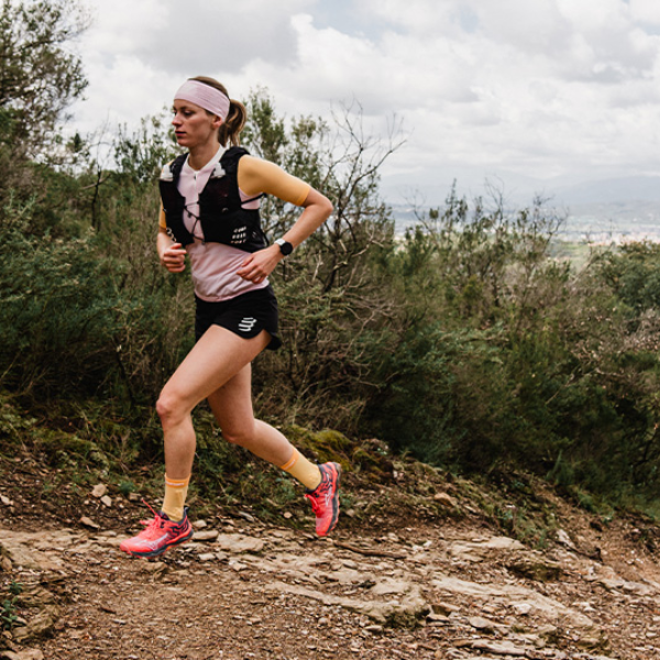 Tất chạy Trail Compressport Unisex's Pro Racing Socks v4.0 Trail - Đỏ/Đen (Fluo Red/Black)