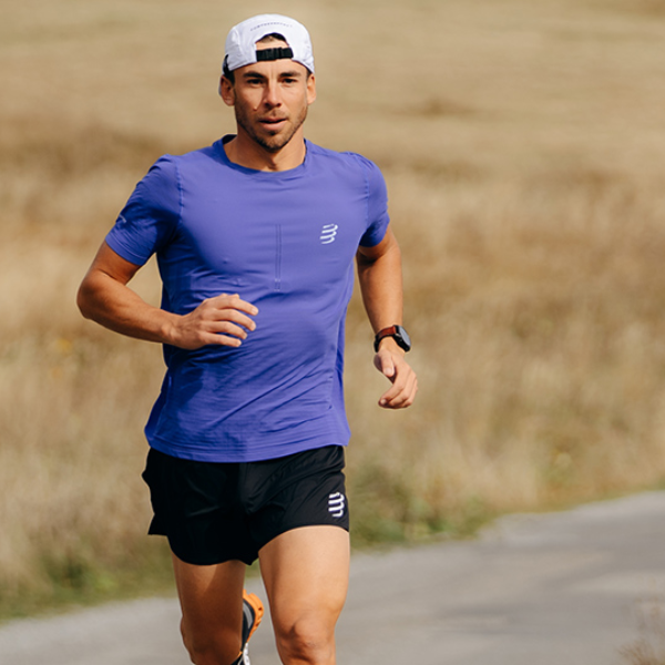 Áo chạy bộ Nam Compressport Pro Racing SS Tshirt - Xanh (Dazz Blue)