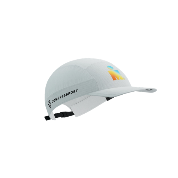 Mũ Compressport 5 Panel Light Cap IRONMAN - White Sunrise